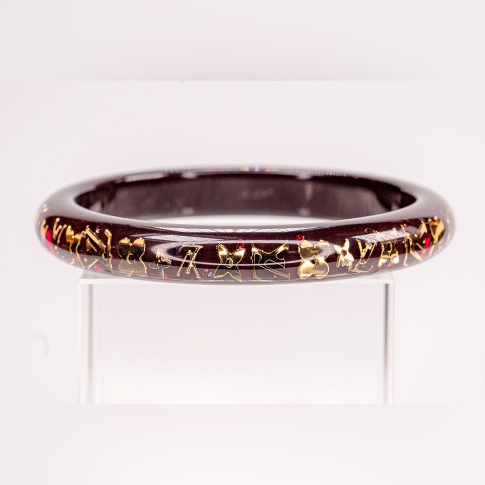 Louis Vuitton Brown Narrow Inclusion Bangle Bracelet
